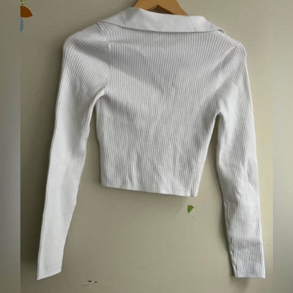 Aritzia- Babaton Sculpt Knit Polo Longsleeve - Picture 4 of 4